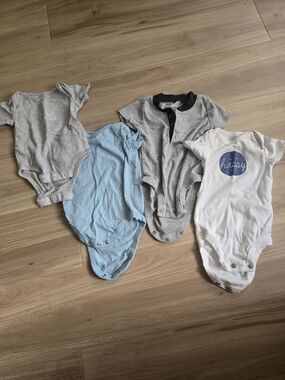 Baby One-Piece Bodysuit Mix - Blue, Gray, White